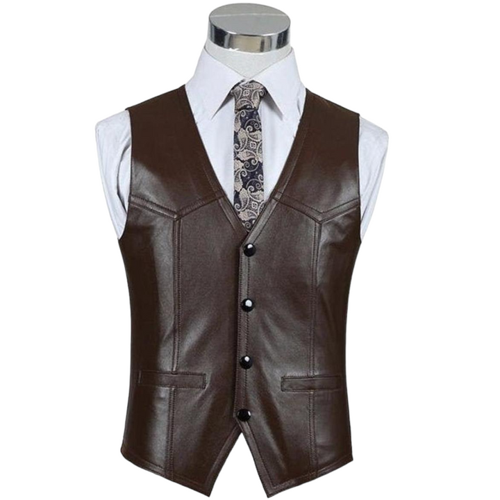 Lambskin Leather Vest Men's Leather Jacket Lambskin Blazer Men's Suit Vests Custom Made Leather Vests for Men Formal Leather Vests