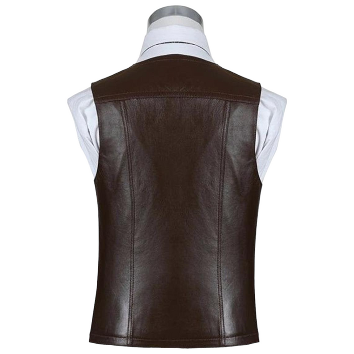 Lambskin Leather Vest Men's Leather Jacket Lambskin Blazer Men's Suit Vests Custom Made Leather Vests for Men Formal Leather Vests