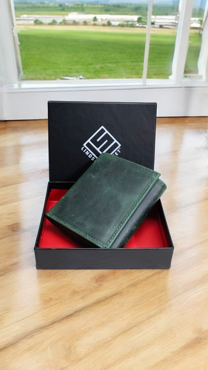 Tri-Fold Leather Wallet for Men