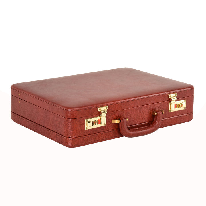 Genuine Leather Attache Briefcase Business Handbag Leather Expandable Briefcase for Men