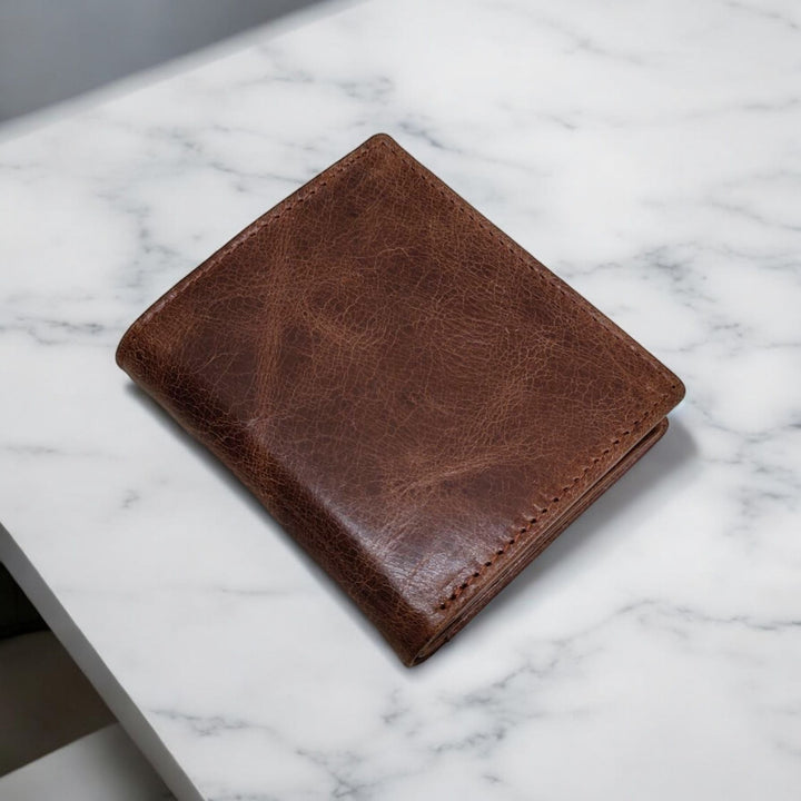 Crunch Leather Wallet for Men With Card Slot and Coin Pouch | RFID Wallet