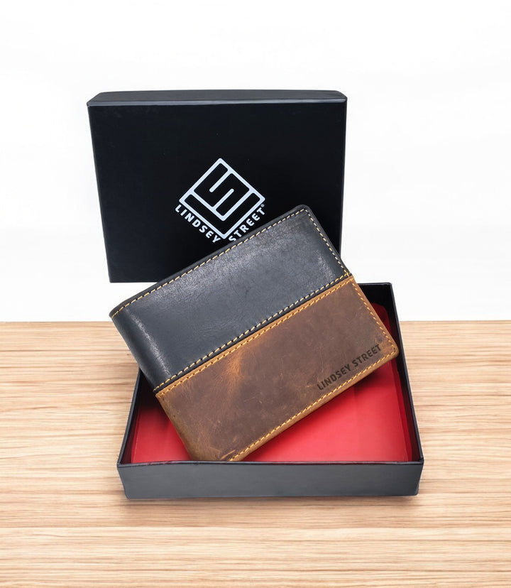 Bi-fold Leather Wallet for Men|Gift for Men | RFID Wallet