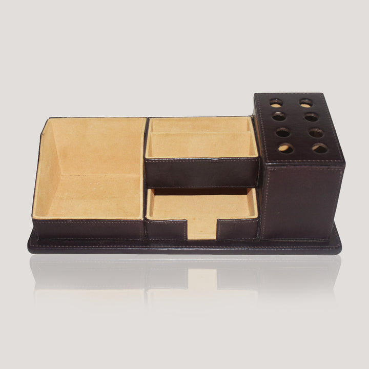 Multipurpose Leather Desk Organizer - Corporate Gifts