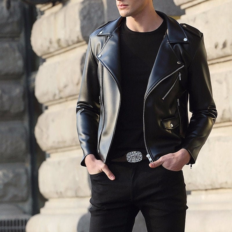 Premium Quality Soft Lambskin Blue Leather jacket for Mens Soft Leathe –  LINDSEY STREET