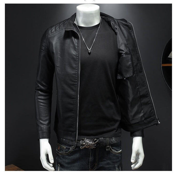 Genuine Leather Jacket for Men Black Leather Jacket Lambskin Motorcycle Jacket Soft Leather Casual Jacket for Mens Biker Jacket Quilted